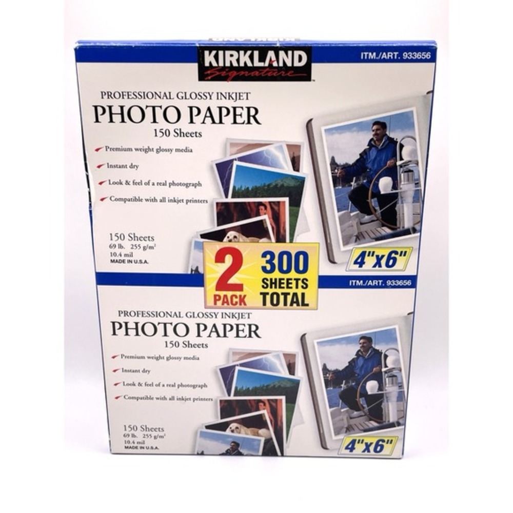 Kirkland Signature Professional Glossy Inkjet Photo Paper 4x6 272 Sheets‎